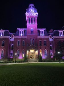 Woodburn Hall at night
