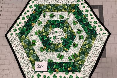 green and white clover quilt