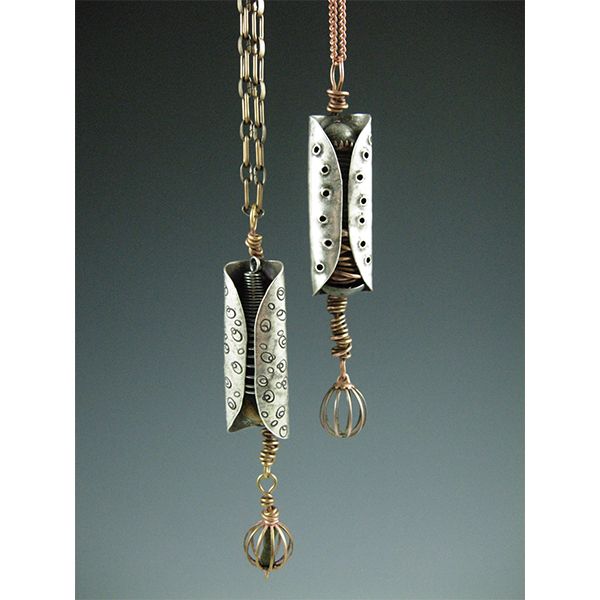 sterling silver industrial p pod necklaces