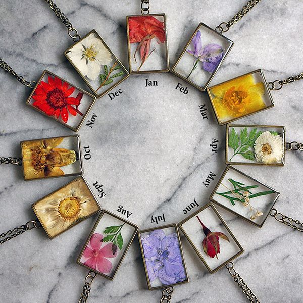 Birth Flower necklaces
